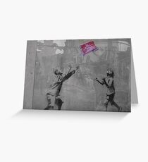 Banksy on the Street Grußkarte