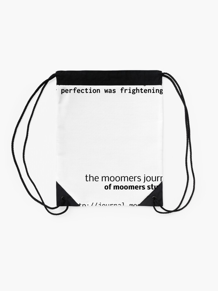 Thumbnail 2 of 3, Drawstring Bag, White Moomers Journal Tote Bag designed and sold by moomers.