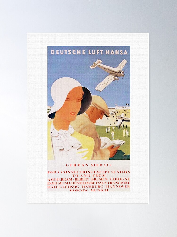 Alternate view of Lufthansa 1926, First Year of Service Poster Poster