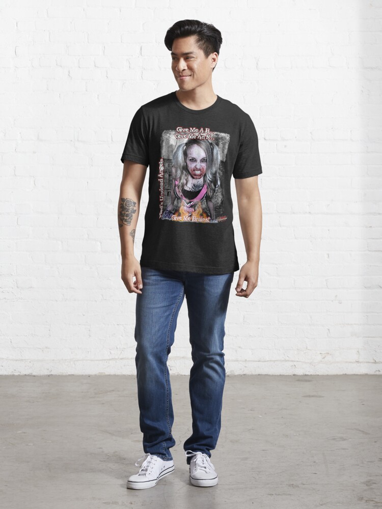 Alternate view of Undead Angels: Zombie Vampire - Modeled Essential T-Shirt