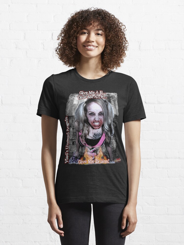 Alternate view of Undead Angels: Zombie Vampire - Modeled Essential T-Shirt