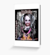 Undead Angels: Zombie Vampire - Modeled Greeting Card
