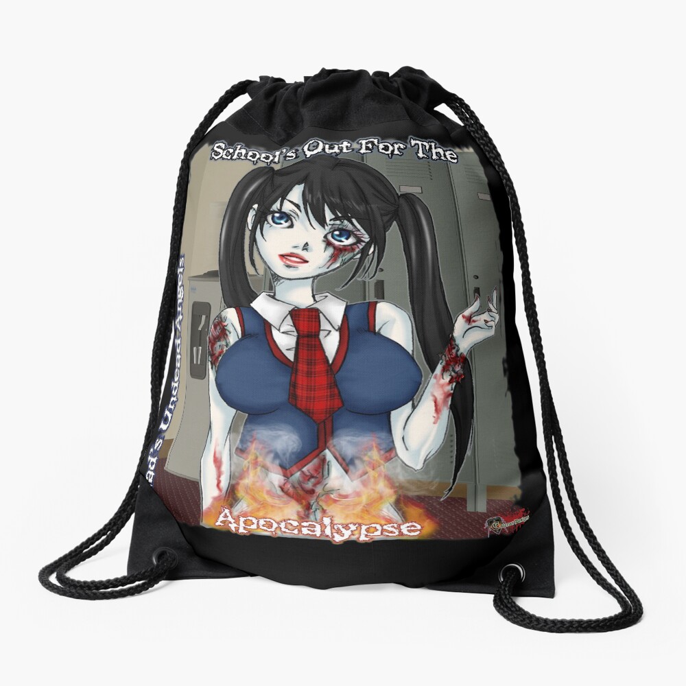 Undead Angels: Zombie Schoolgirl Drawstring Bag