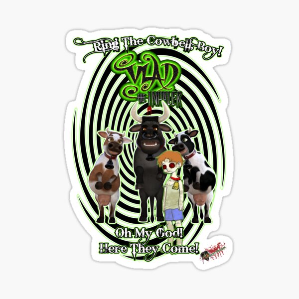 Vlad The Inhaler: Cowbells! Sticker
