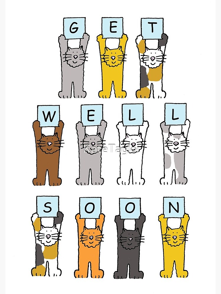 Get Well Soon Cartoon Cats