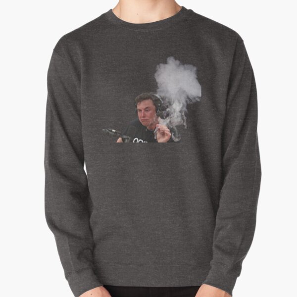 Elon Musk Smokes Pullover Sweatshirt