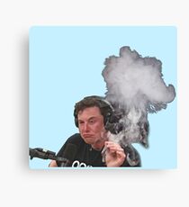 Lienzo Elon Musk fuma