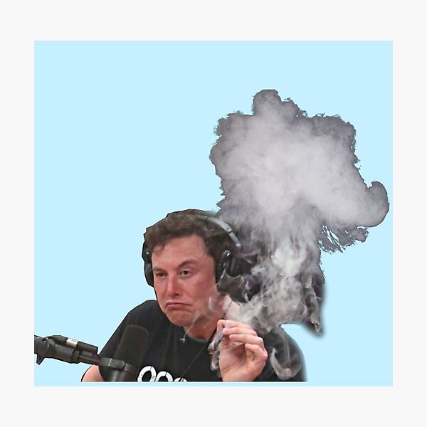Elon Musk Smokes Photographic Print