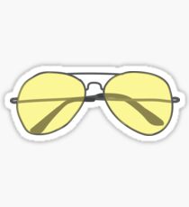 Gelber Sonnenbrille-Aufkleber Sticker