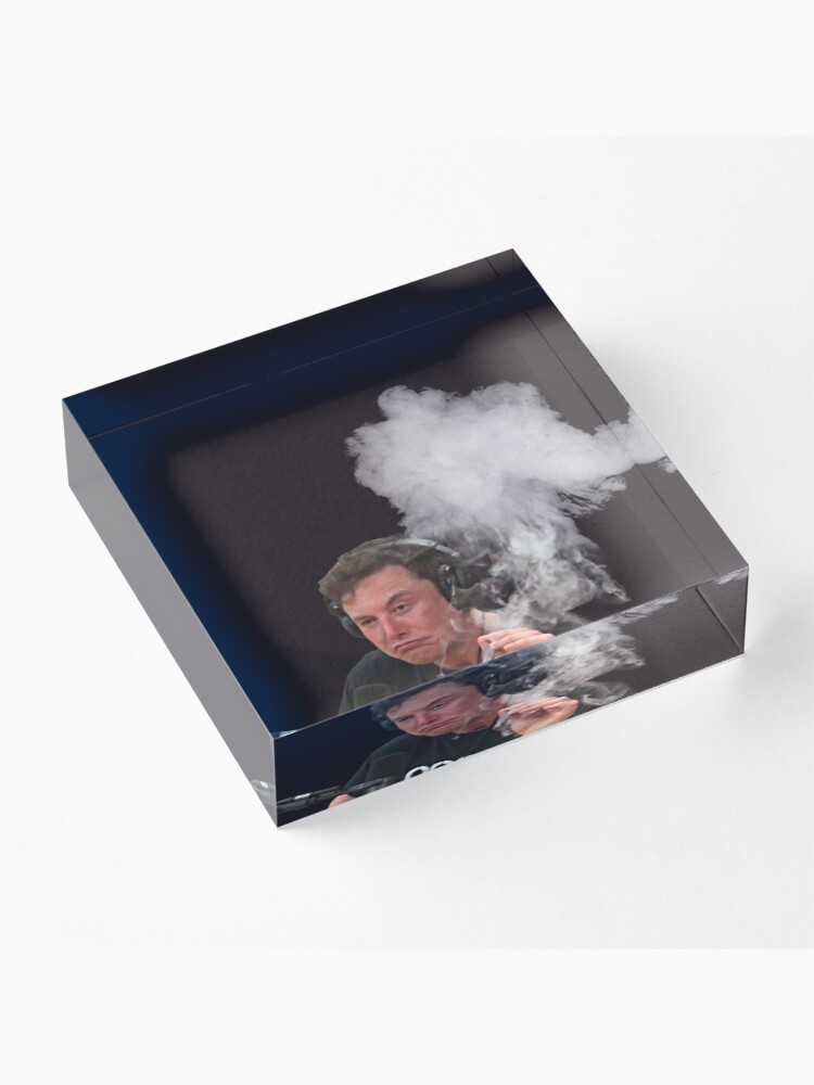 Alternate view of Elon Musk Smokes Acrylic Block