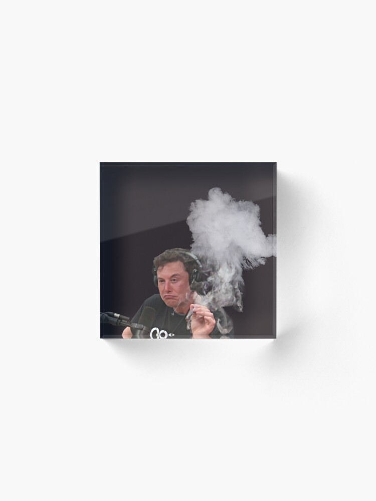 Alternate view of Elon Musk Smokes Acrylic Block