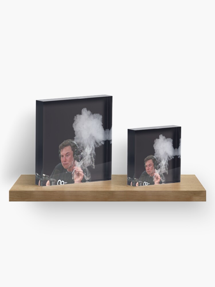 Alternate view of Elon Musk Smokes Acrylic Block