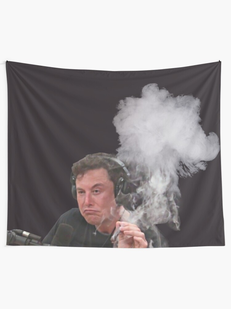 Alternate view of Elon Musk Smokes Tapestry