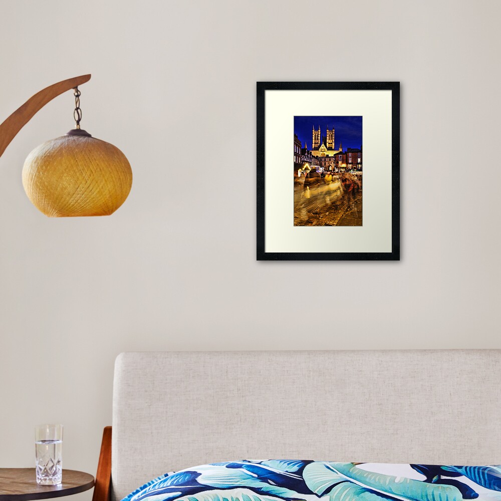 Lincoln Christmas Market Framed Art Print