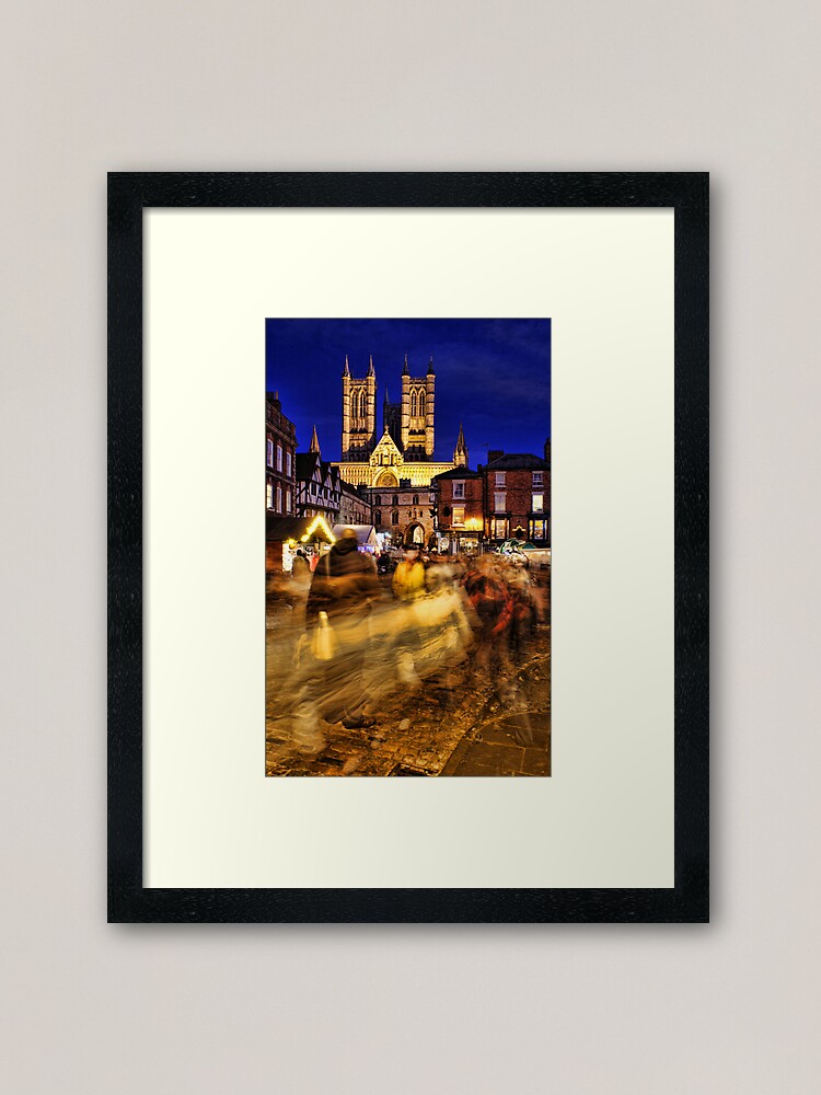 Alternate view of Lincoln Christmas Market Framed Art Print