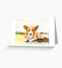 Saratoga Springs Corgi Greeting Card