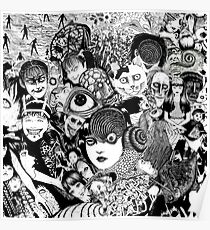 junji ito collage Poster