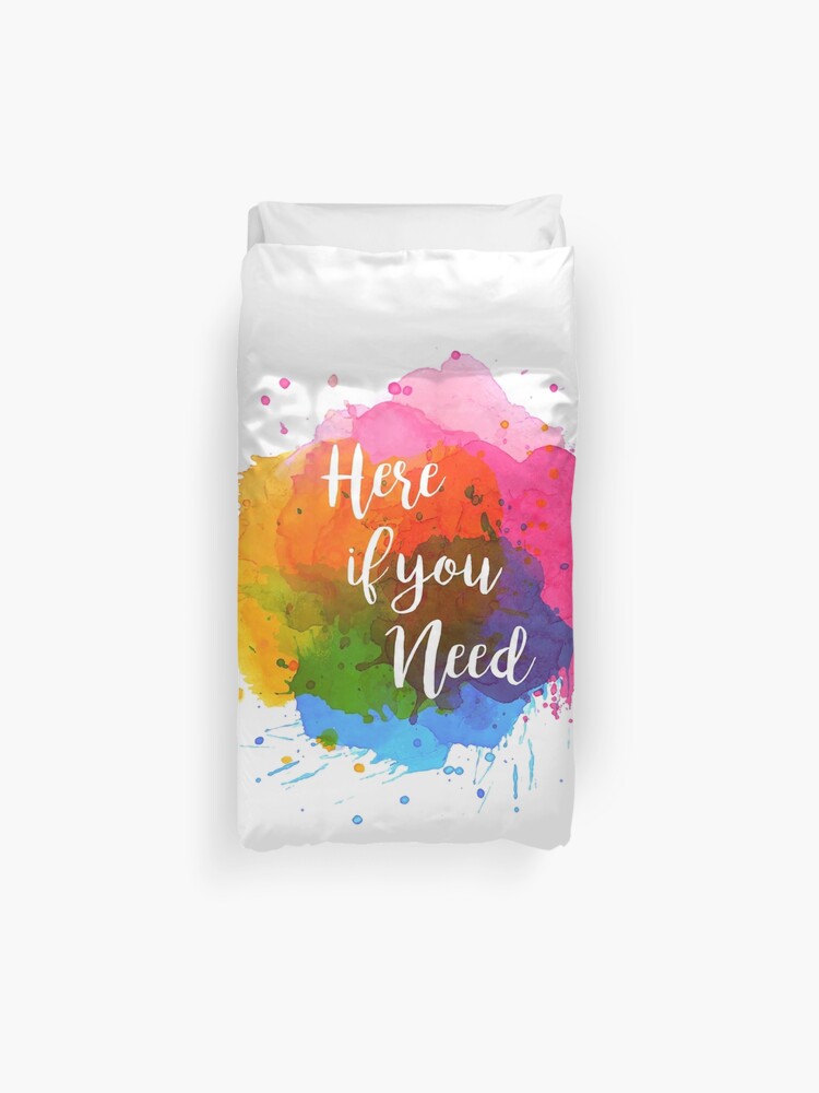 Here If You Need Watercolour Duvet Cover By Samantor Redbubble