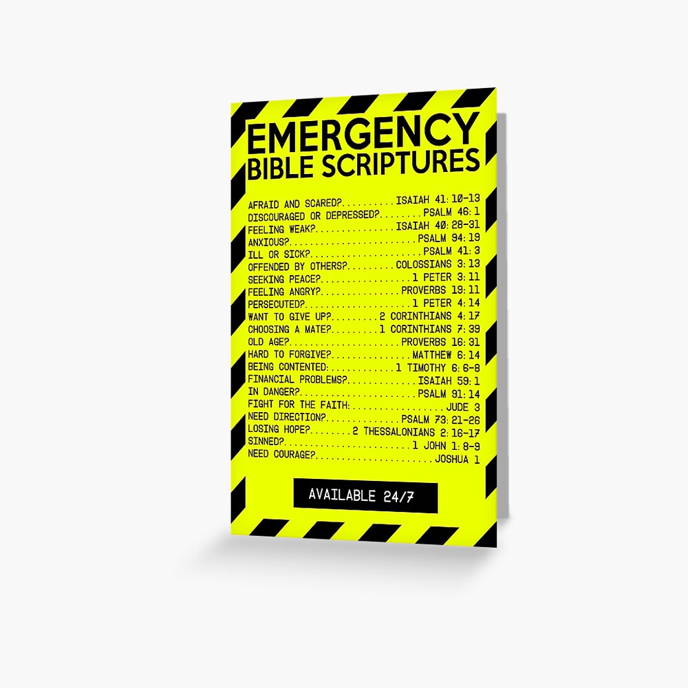 emergency bible scriptures numbers new and improved