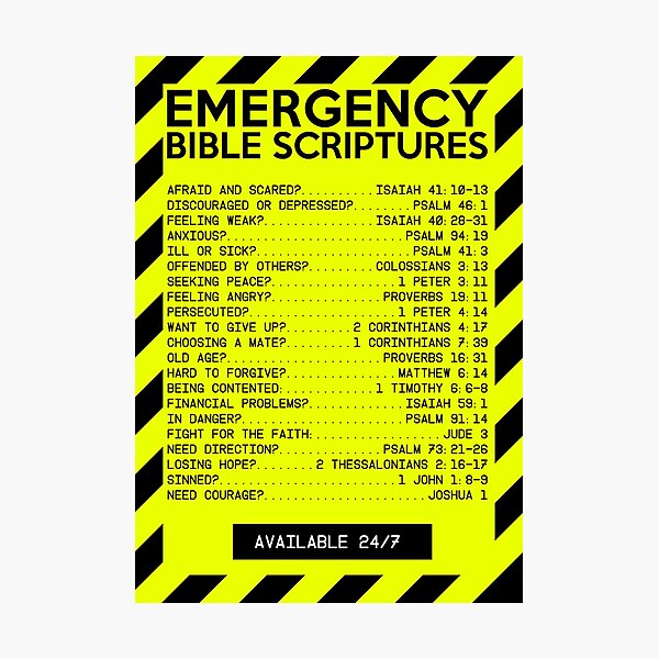 emergency bible scriptures numbers new and improved