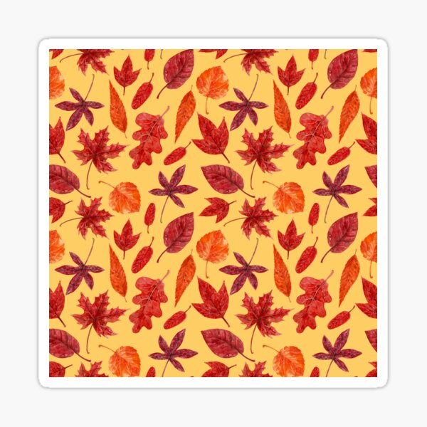 Item preview, Red autumn leaves watercolor designed and sold by Katerina Mitkova Kirilova.