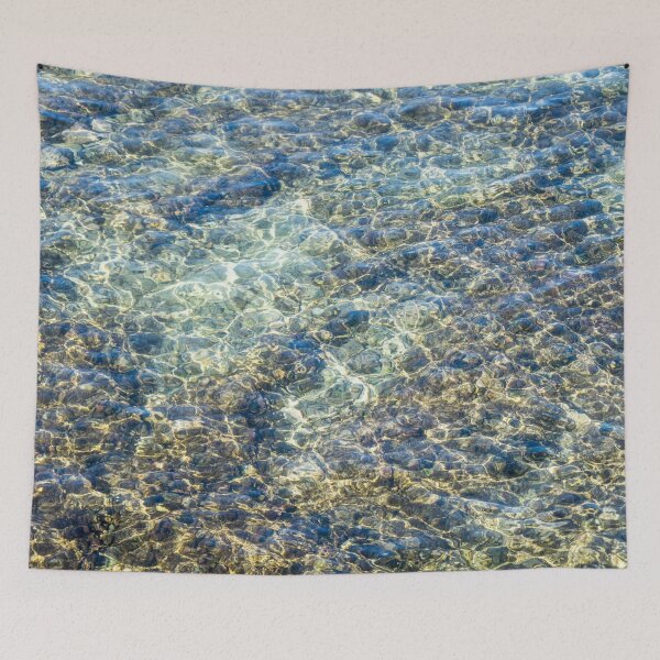 Item preview, Glossy Mediterranean Silk - Sophisticated See Through Patterns at Sea designed and sold by Georgia Mizuleva.