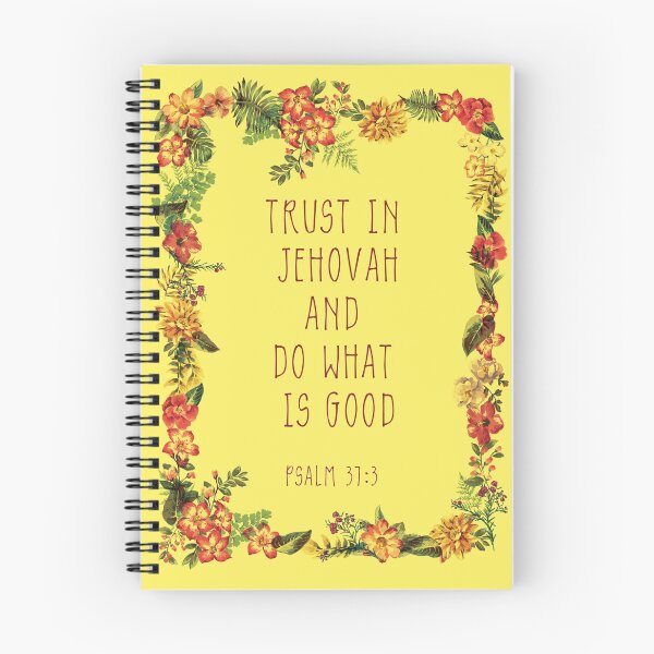 Item preview, 2017 JW Yeartext on floral frame: Trust in Jehovah and Do What Is Good. - Psalm 37:3 designed and sold by JW Stuff.