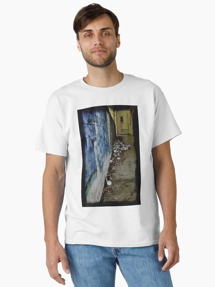 Thumbnail 2 of 7, Classic T-Shirt, Hiding in Coffee Alley designed and sold by Jdubphotog.