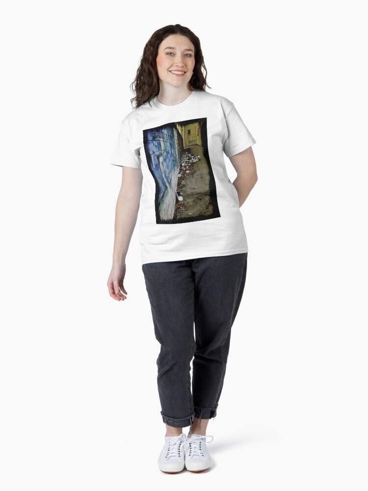 Thumbnail 4 of 7, Classic T-Shirt, Hiding in Coffee Alley designed and sold by Jdubphotog.