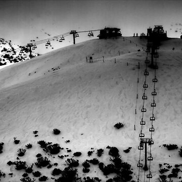 Artwork thumbnail, Mt Hotham Ski Resort - Keogh's Chairlift by Roger Barnes