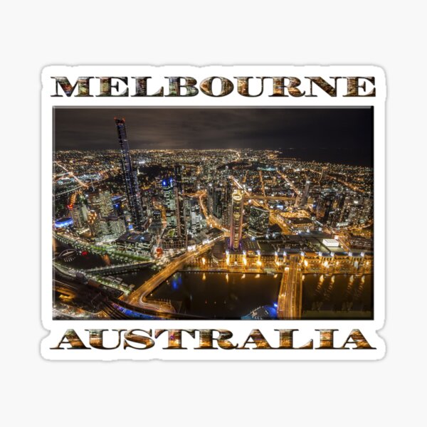 Melbourne Fires Up (poster on white) Sticker