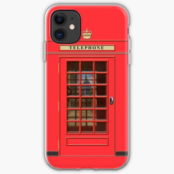 British Red Phone box with St Pauls iPhone Soft Case