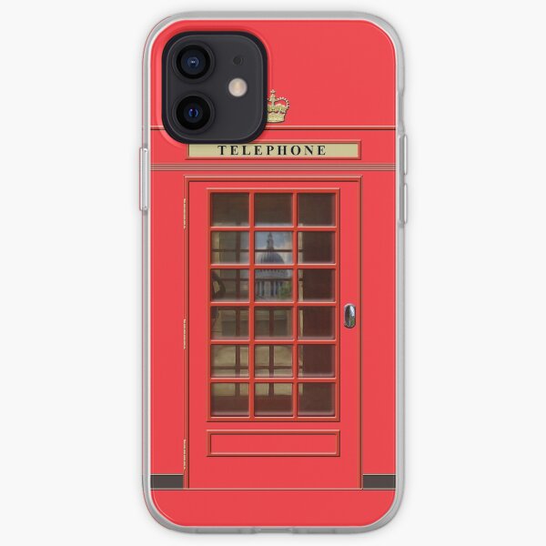 British Red Phone box with St Pauls iPhone Soft Case