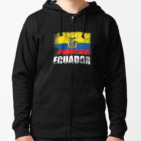 Ecuador Flag Zipped Hoodie