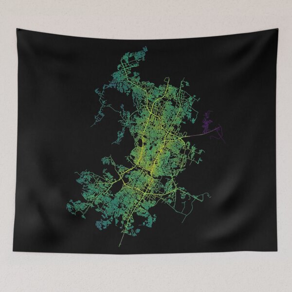 Item preview, Austin, Texas, USA Colored Street Network Map Graphic designed and sold by ramiro.