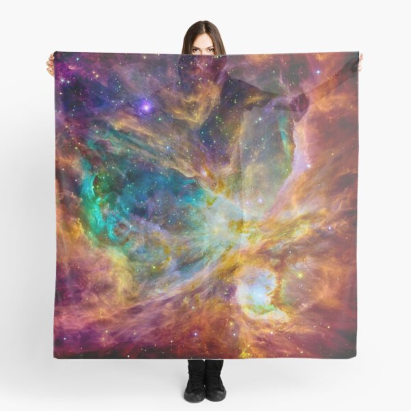 Where the stars are born colorful Orion painting Scarf