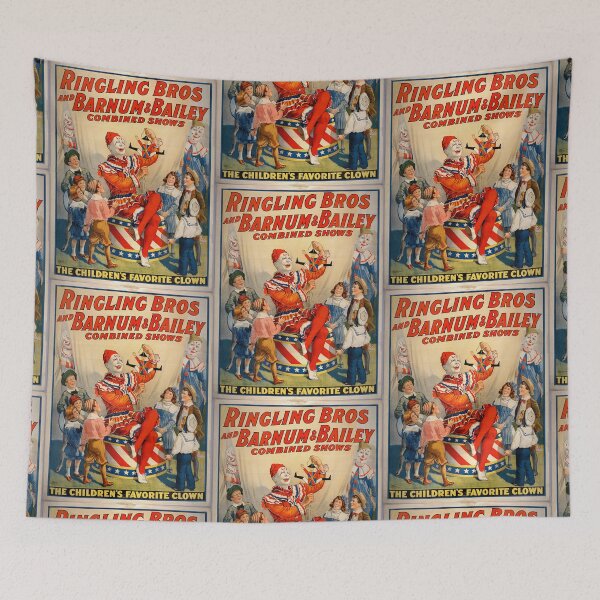 Item preview, Vintage Circus Poster with Clowns designed and sold by Vintage Designs +.