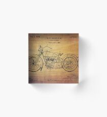 Harley Davidson Patent From 1928 Acrylic Block