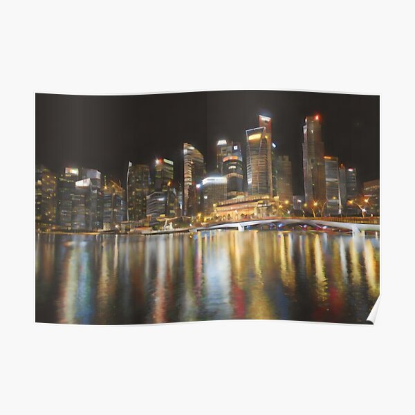 Skyline Of Singapore Posters Redbubble