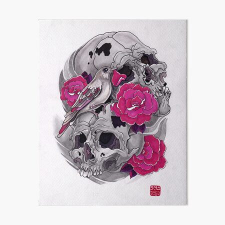 Item preview, Skulls and Finch designed and sold by GurenArt.