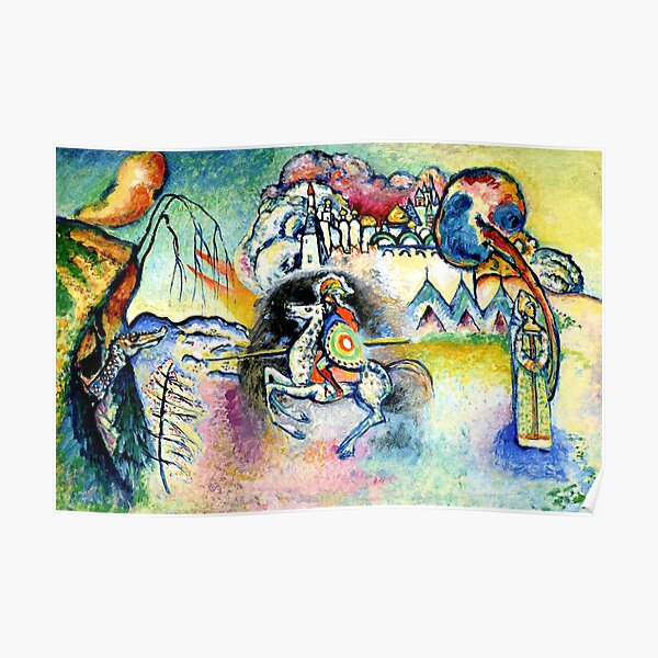 Kandinsky - Horseman, abstract art Poster