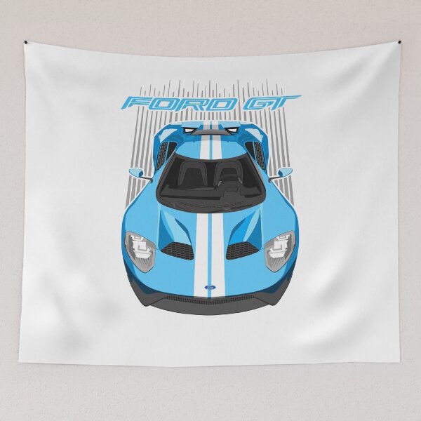 Item preview, Ford GT- Riviera blue and white  designed and sold by V8social.