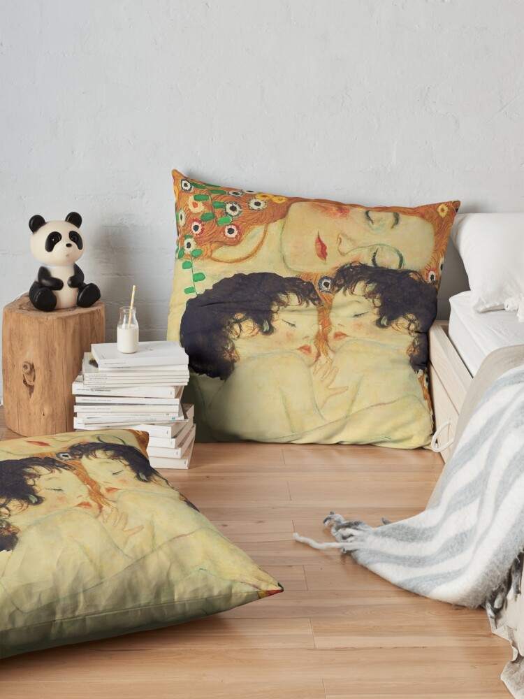 Alternate view of Klimt Three Ages of Woman Mother and Child Floor Pillow