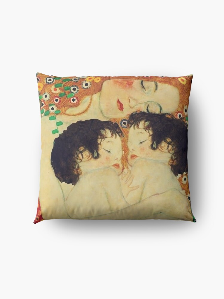 Alternate view of Klimt Three Ages of Woman Mother and Child Floor Pillow
