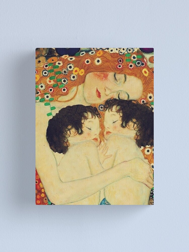 Alternate view of Klimt Three Ages of Woman Mother and Child Canvas Print