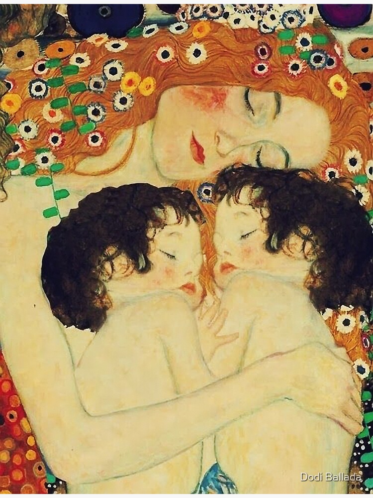 Thumbnail 3 of 3, Poster, Klimt Three Ages of Woman Mother and Child designed and sold by Dodi Ballada.