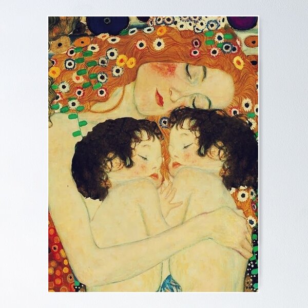 Klimt Three Ages of Woman Mother and Child Poster