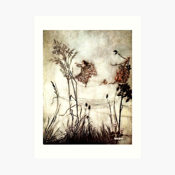 Dancing Fairy - Peter Pan at Kensington Park - Arthur Rackham Art Print