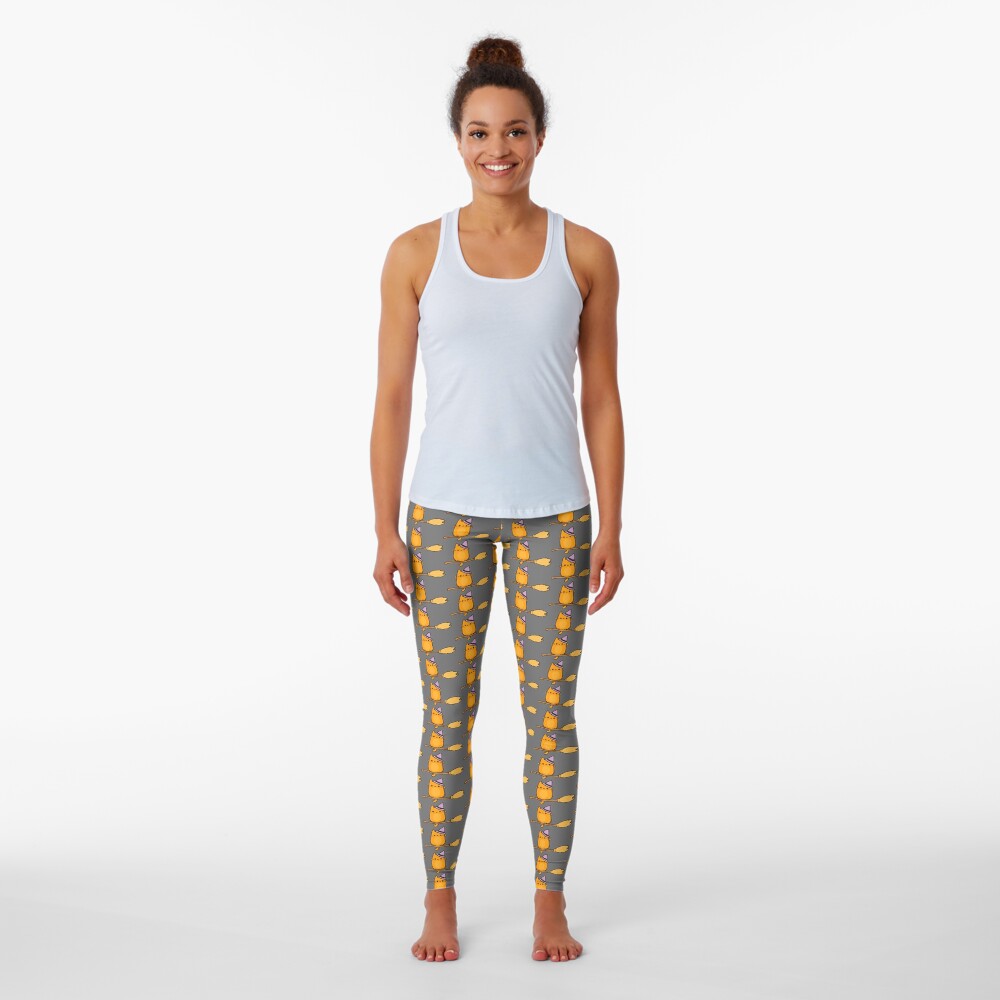 Cat bat on broomstick Leggings