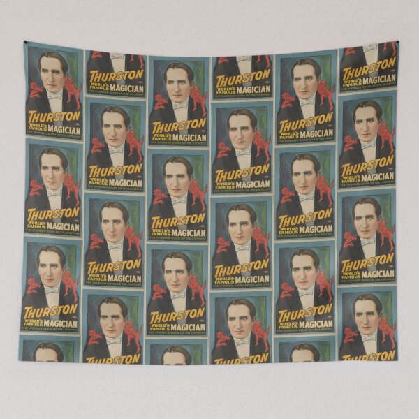Item preview, Vintage Thurston Magician poster designed and sold by Vintage Designs +.